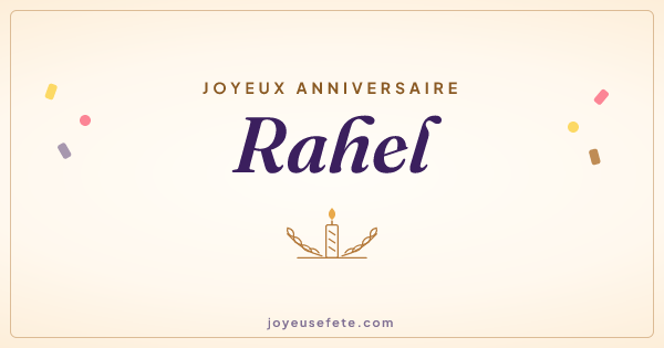 Image « Joyeux anniversaire Rahel » au format large