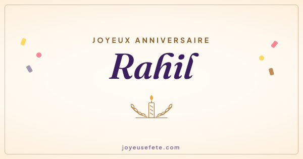 Image « Joyeux anniversaire Rahil » au format large