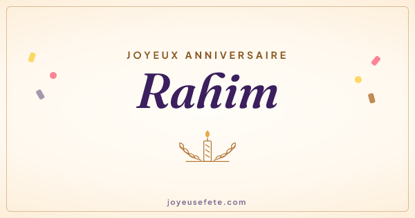 Image « Joyeux anniversaire Rahim » au format large