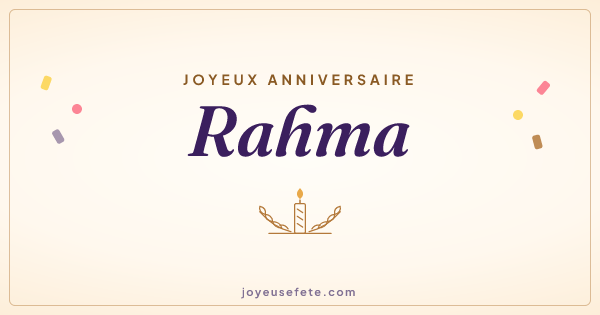 Image « Joyeux anniversaire Rahma » au format large