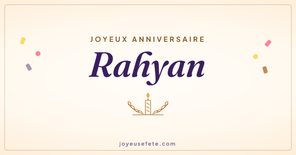 Image « Joyeux anniversaire Rahyan » au format large