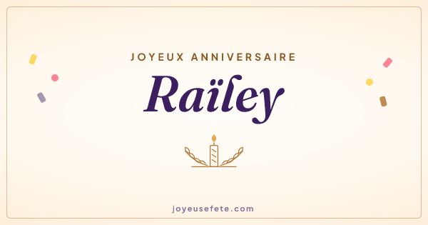 Image « Joyeux anniversaire Raïley » au format large