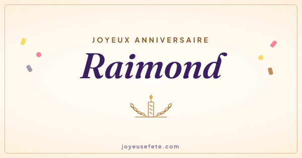 Image « Joyeux anniversaire Raimond » au format large