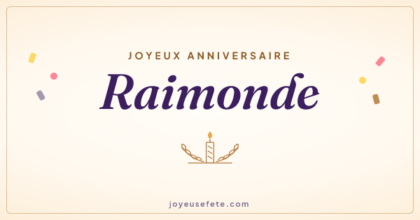 Image « Joyeux anniversaire Raimonde » au format large