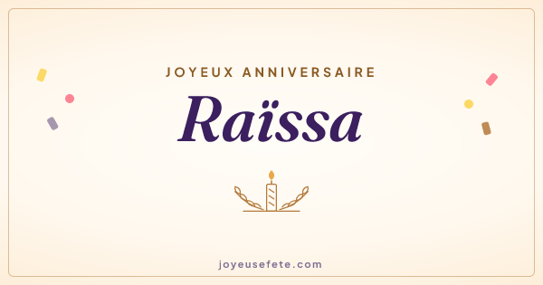 Image « Joyeux anniversaire Raïssa » au format large