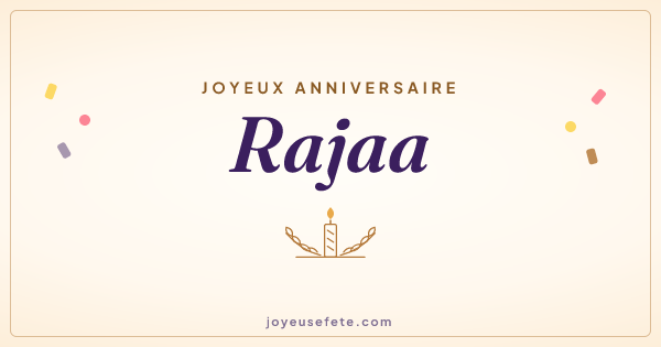 Image « Joyeux anniversaire Rajaa » au format large