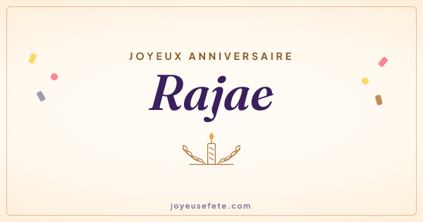 Image « Joyeux anniversaire Rajae » au format large