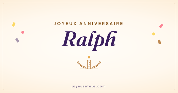 Image « Joyeux anniversaire Ralph » au format large