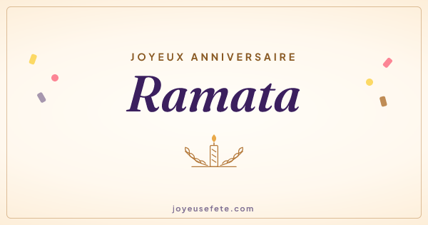 Image « Joyeux anniversaire Ramata » au format large