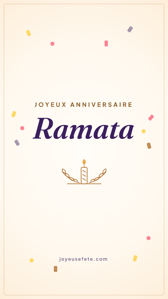 Image « Joyeux anniversaire Ramata » au format story