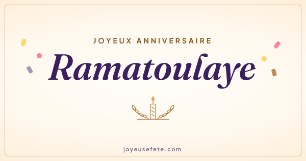 Image « Joyeux anniversaire Ramatoulaye » au format large