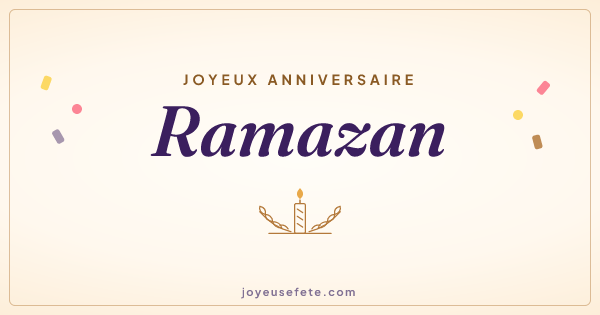 Image « Joyeux anniversaire Ramazan » au format large