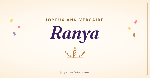 Image « Joyeux anniversaire Ranya » au format large