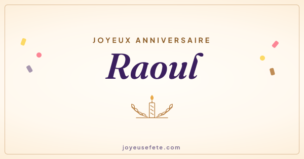 Image « Joyeux anniversaire Raoul » au format large
