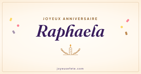 Image « Joyeux anniversaire Raphaela » au format large