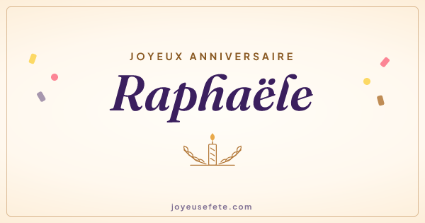 Image « Joyeux anniversaire Raphaële » au format large