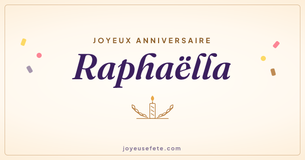 Image « Joyeux anniversaire Raphaëlla » au format large