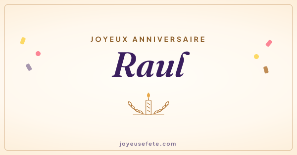 Image « Joyeux anniversaire Raul » au format large