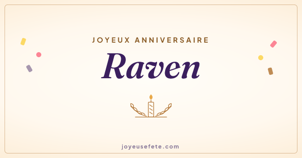 Image « Joyeux anniversaire Raven » au format large