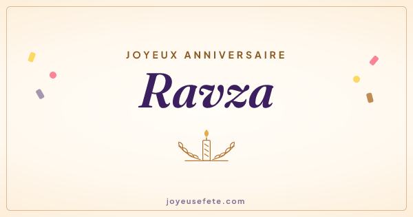 Image « Joyeux anniversaire Ravza » au format large