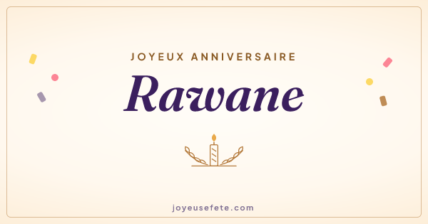 Image « Joyeux anniversaire Rawane » au format large