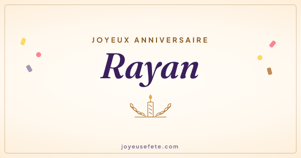 Image « Joyeux anniversaire Rayan » au format large