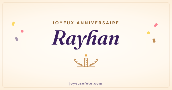 Image « Joyeux anniversaire Rayhan » au format large