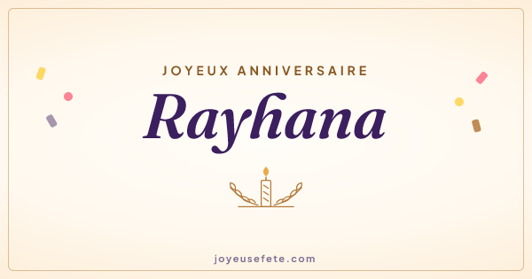 Image « Joyeux anniversaire Rayhana » au format large