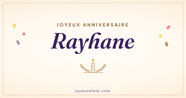 Image « Joyeux anniversaire Rayhane » au format large