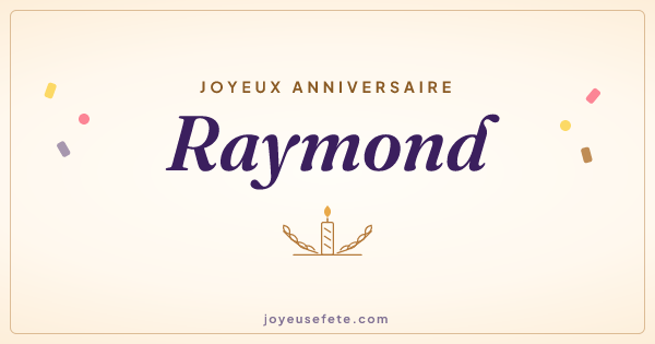 Image « Joyeux anniversaire Raymond » au format large