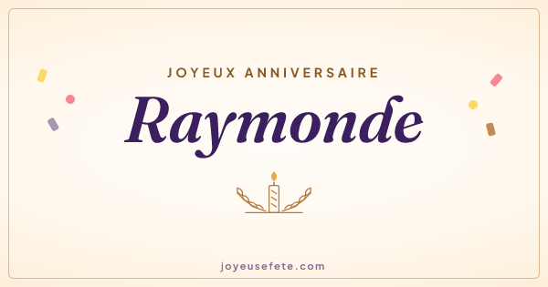 Image « Joyeux anniversaire Raymonde » au format large