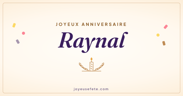 Image « Joyeux anniversaire Raynal » au format large