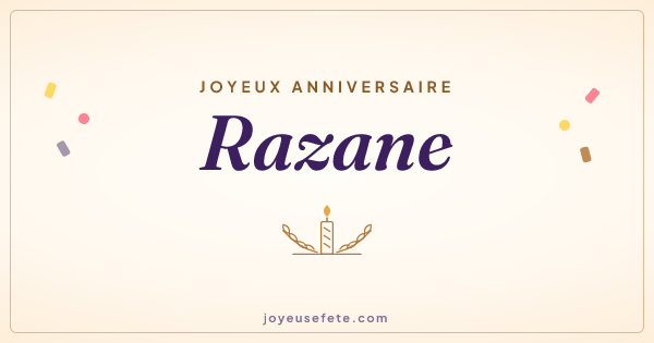 Image « Joyeux anniversaire Razane » au format large
