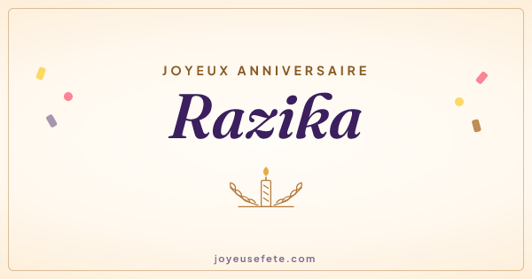 Image « Joyeux anniversaire Razika » au format large