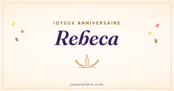 Image « Joyeux anniversaire Rebeca » au format large