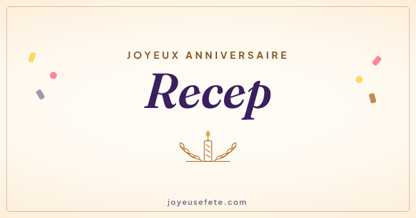 Image « Joyeux anniversaire Recep » au format large