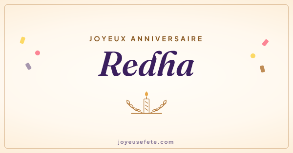 Image « Joyeux anniversaire Redha » au format large