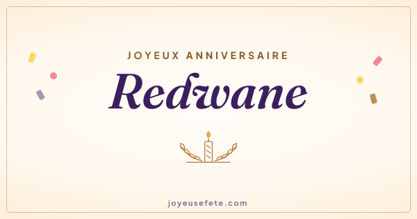 Image « Joyeux anniversaire Redwane » au format large