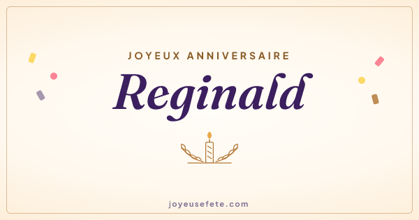 Image « Joyeux anniversaire Reginald » au format large