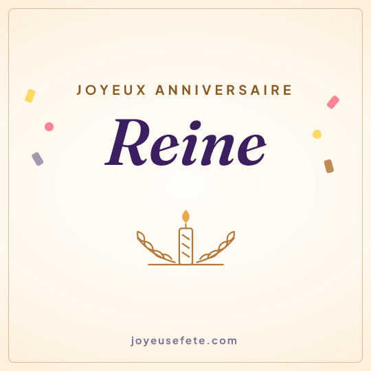 Image carrée « Joyeux anniversaire Reine » pour WhatsApp