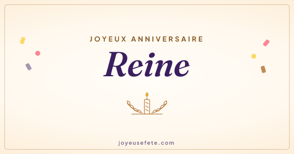 Image « Joyeux anniversaire Reine » au format large