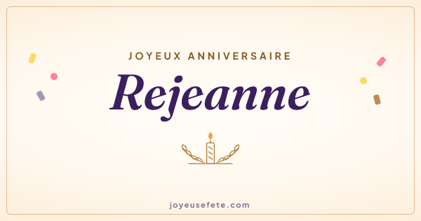 Image « Joyeux anniversaire Rejeanne » au format large