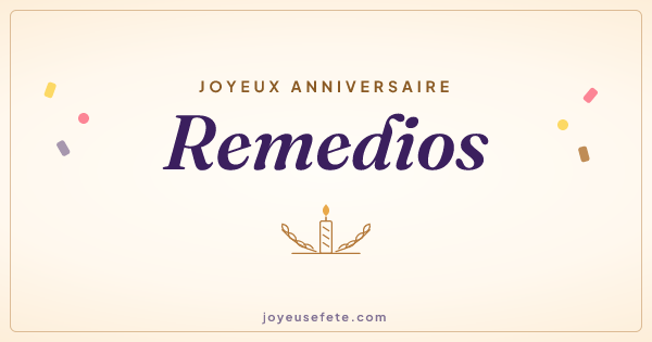 Image « Joyeux anniversaire Remedios » au format large
