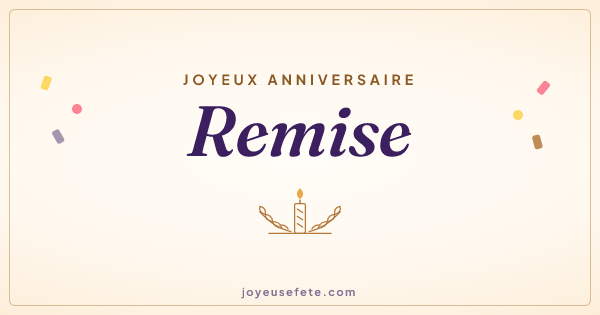 Image « Joyeux anniversaire Remise » au format large