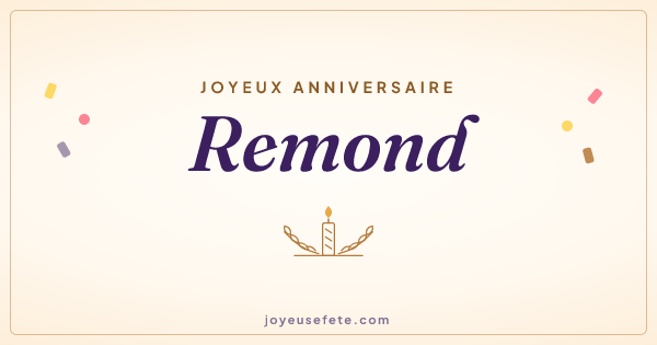 Image « Joyeux anniversaire Remond » au format large