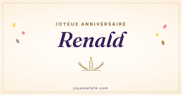 Image « Joyeux anniversaire Renald » au format large