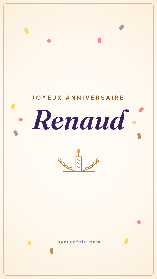 Image « Joyeux anniversaire Renaud » au format story