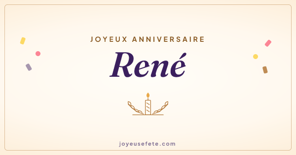 Image « Joyeux anniversaire René » au format large