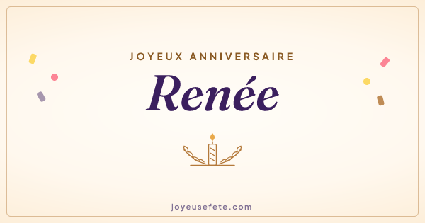 Image « Joyeux anniversaire Renée » au format large