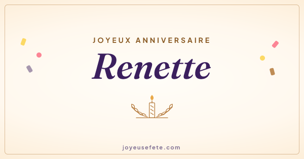 Image « Joyeux anniversaire Renette » au format large